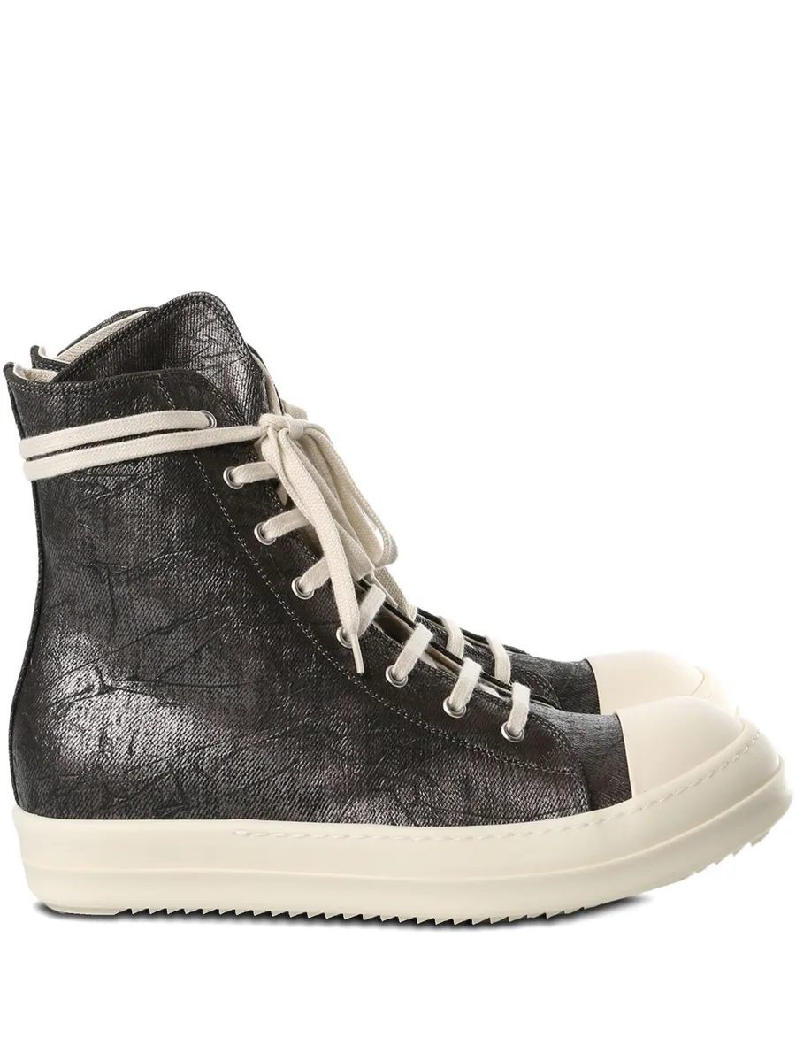 metallic-effect lace-up sneakers 2
