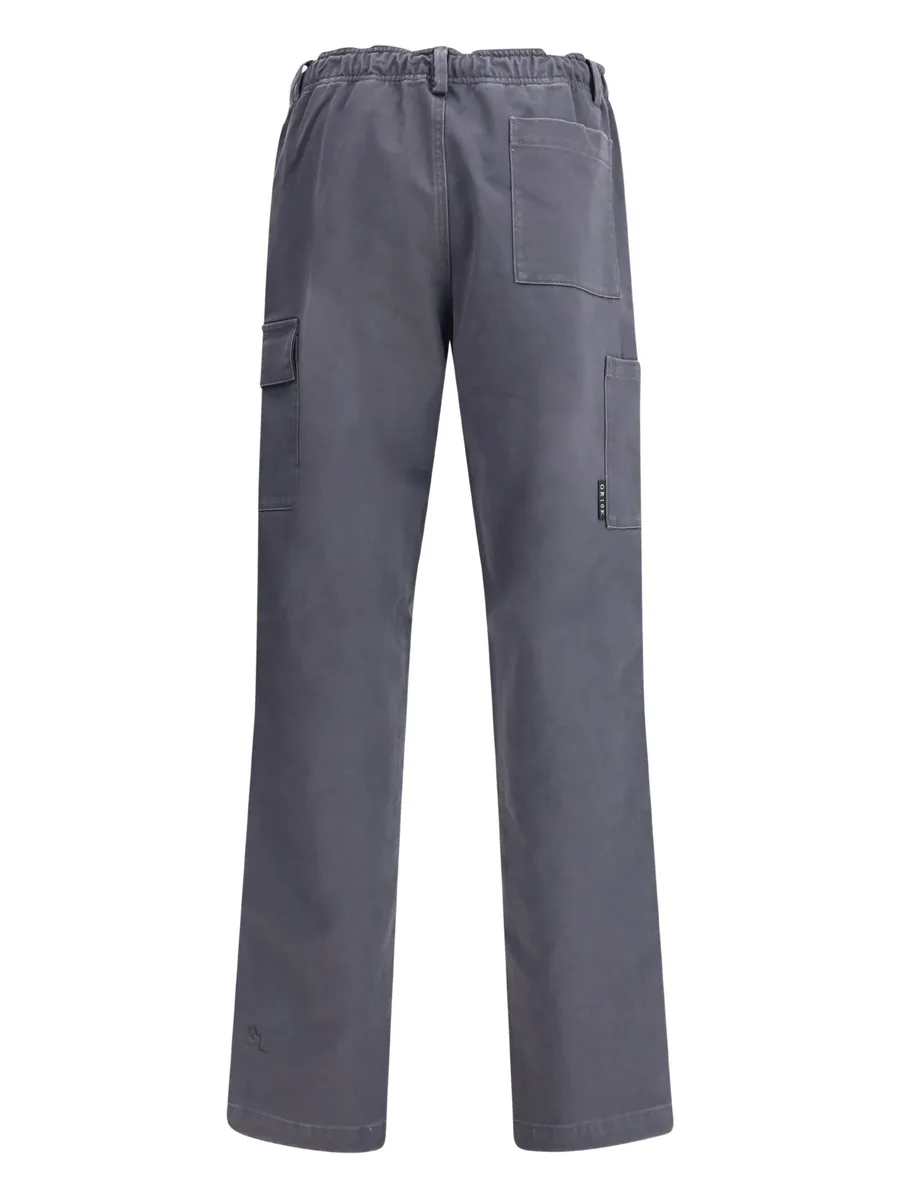 cargo-pocket washed trousers 4