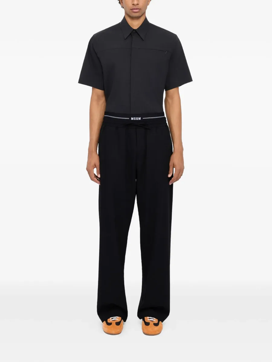 drawstring-fastening logo-waistband trousers 3