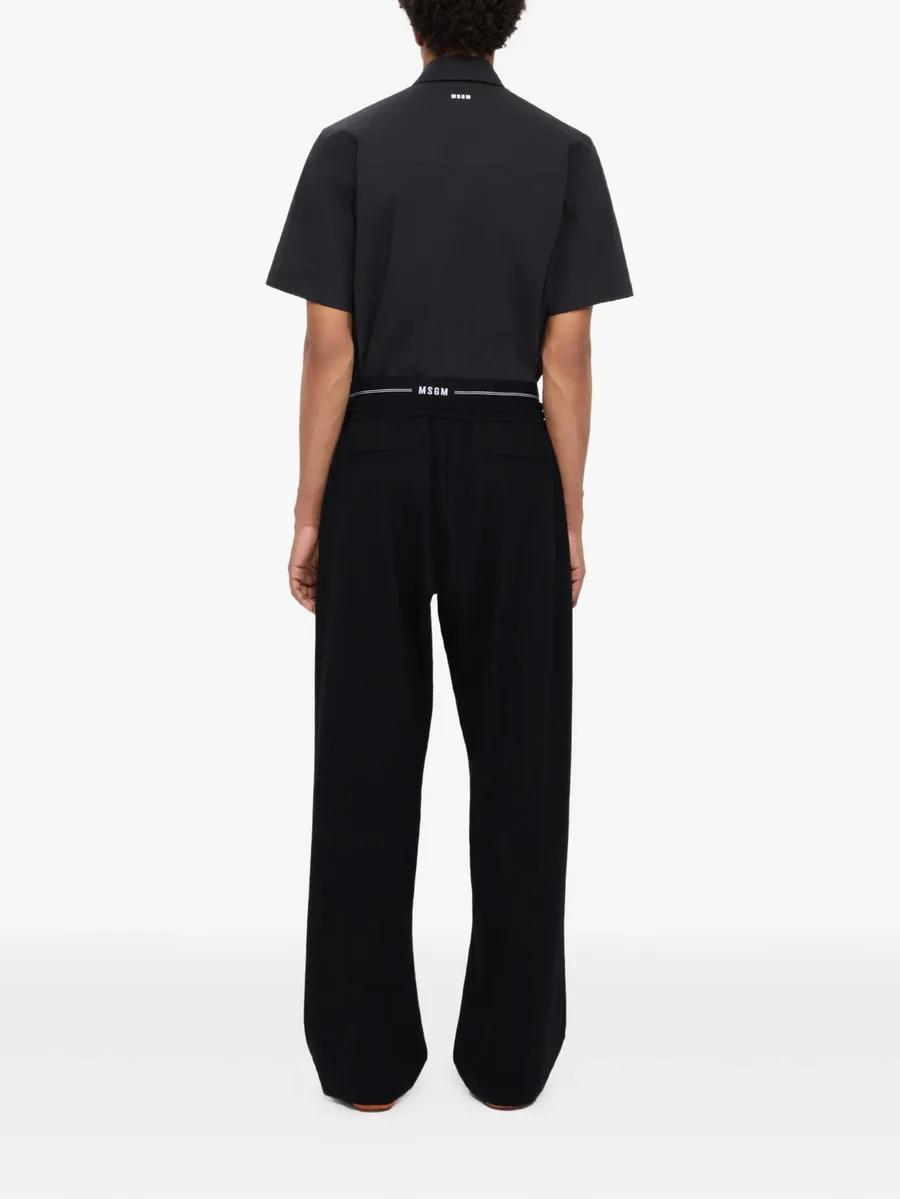 drawstring-fastening logo-waistband trousers 8