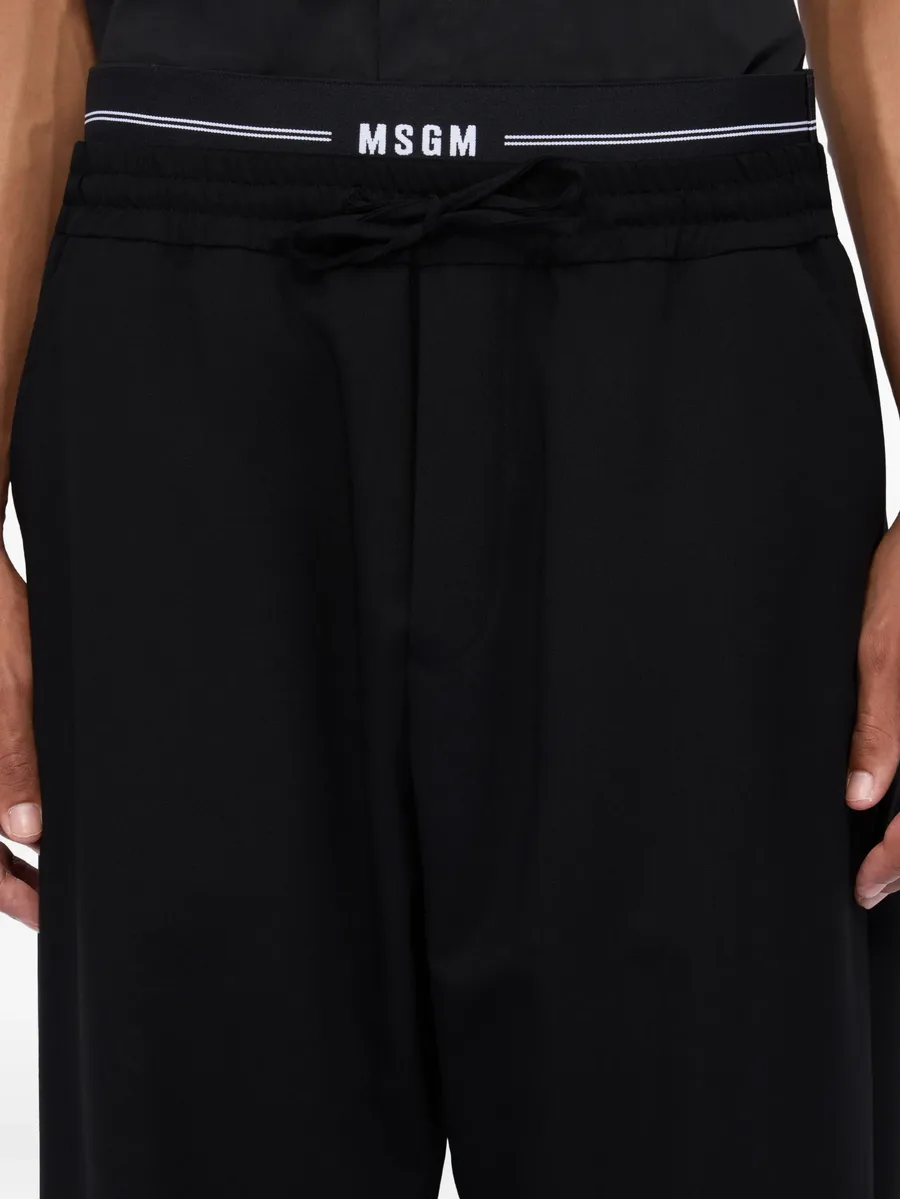drawstring-fastening logo-waistband trousers 10