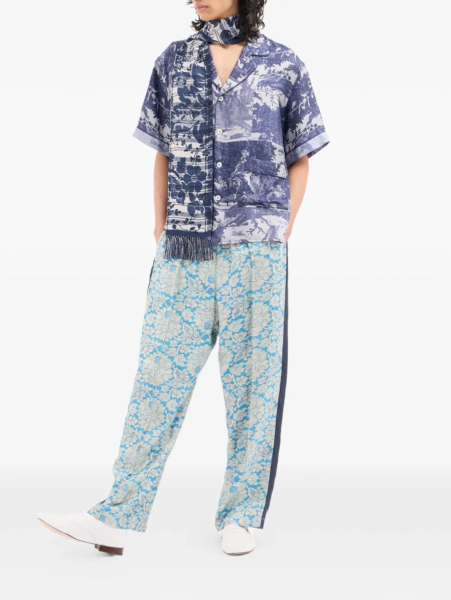 floral jacquard trousers 4