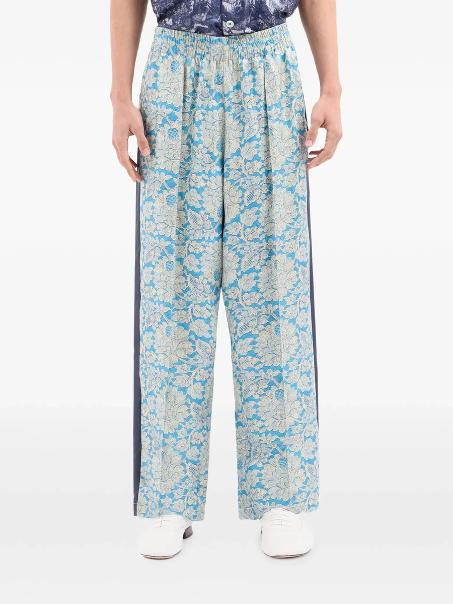 floral jacquard trousers 5