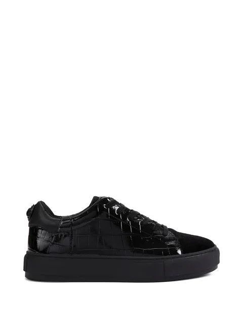 croc head lace-up sneakers