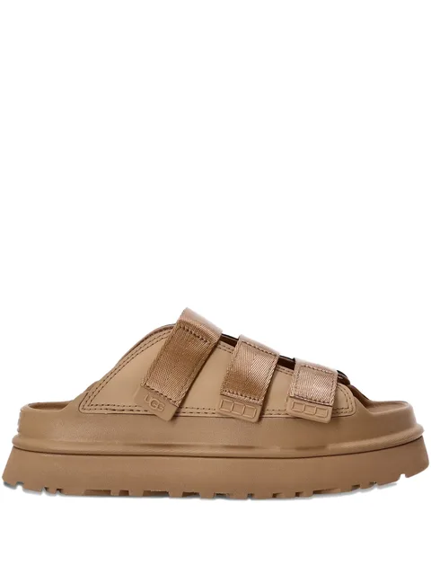 GoldenGlow touch-strap sandals