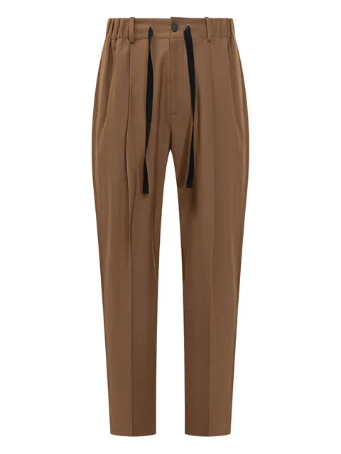 elasticated-drawcord trousers