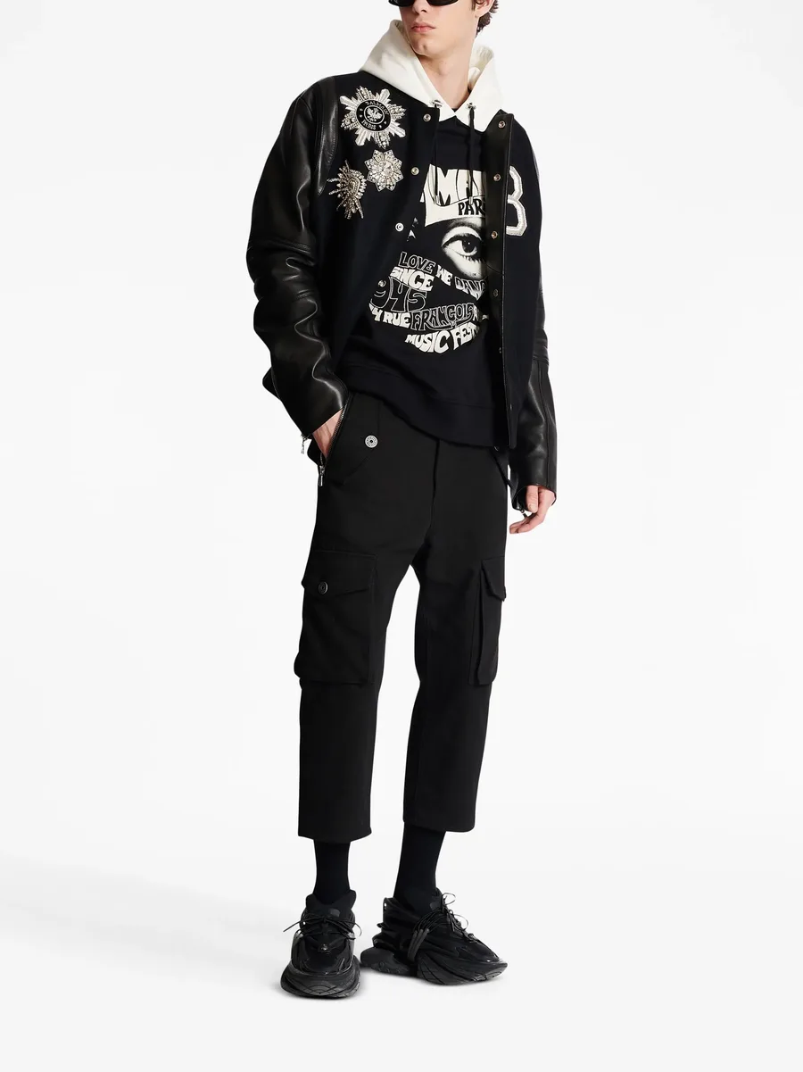 cropped cotton cargo trousers 3