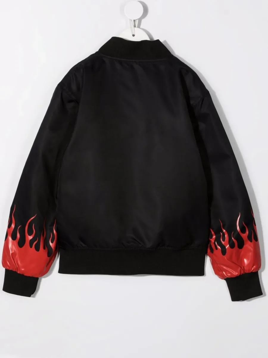 flame-print bomber jacket 4
