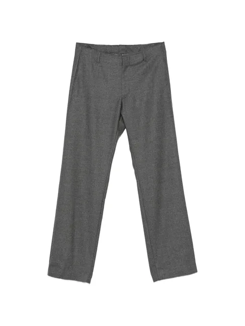 raw-edge tailored trousers