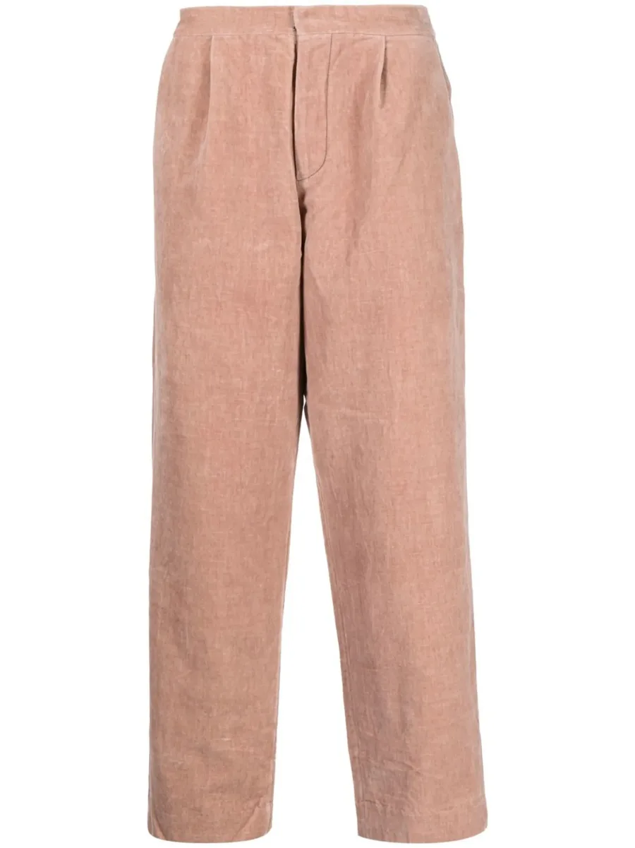 cropped melange wool trousers 2