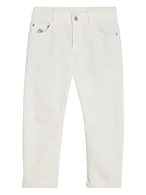 dyed denim trousers