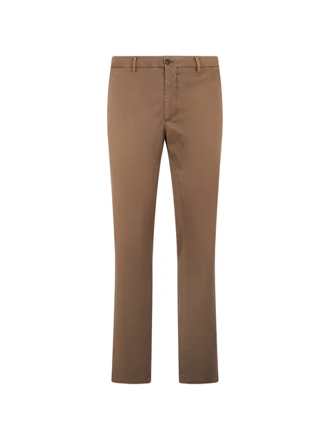 button-fastening chino trousers