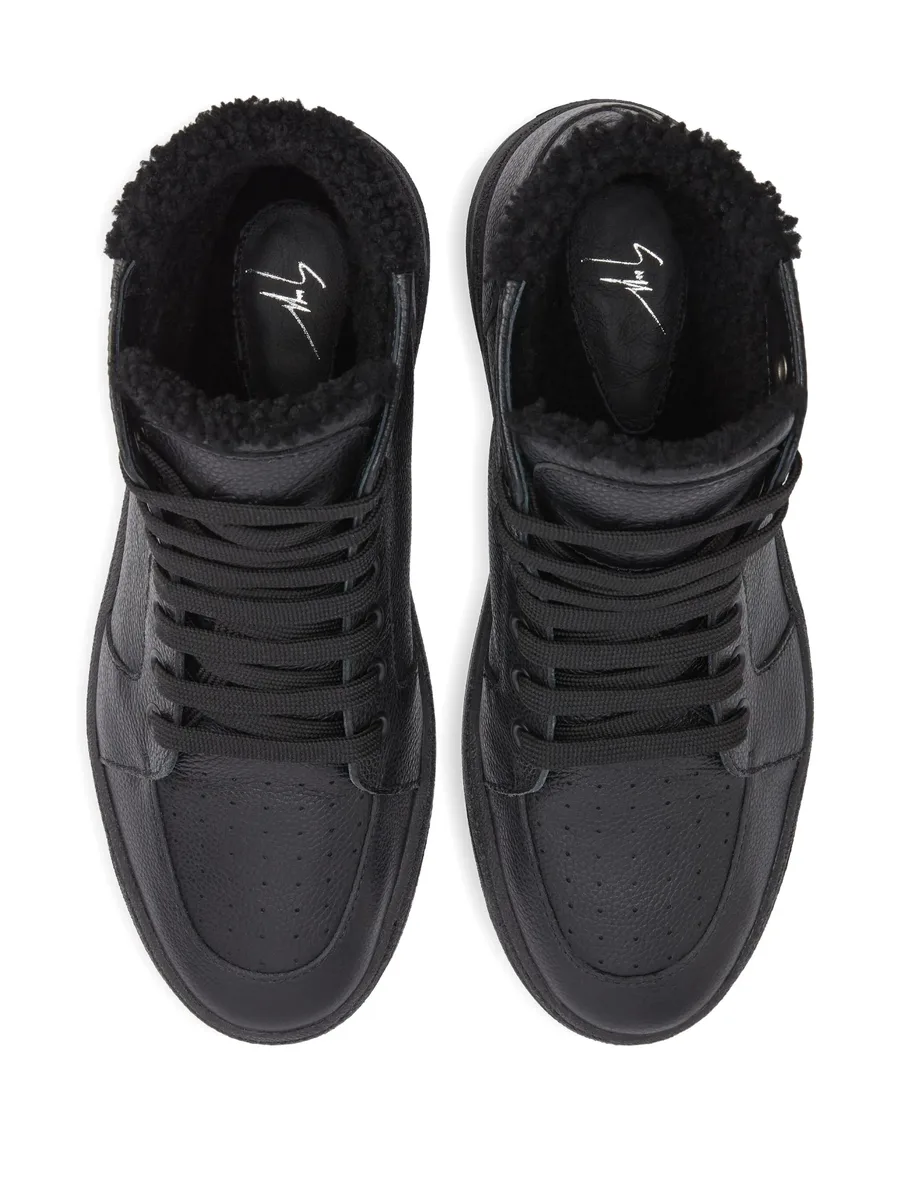 Gz94 high-top shearling sneakers 6