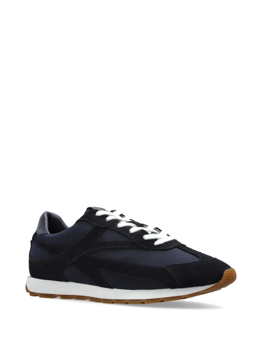 lace-up panelled suede sneakers 4