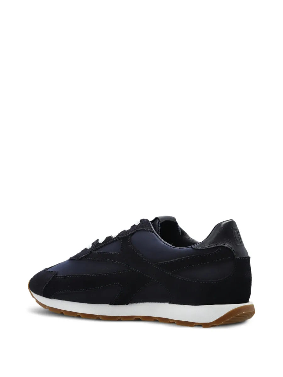 lace-up panelled suede sneakers 6