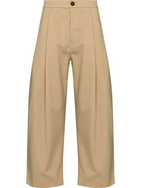 cropped wide-leg trousers
