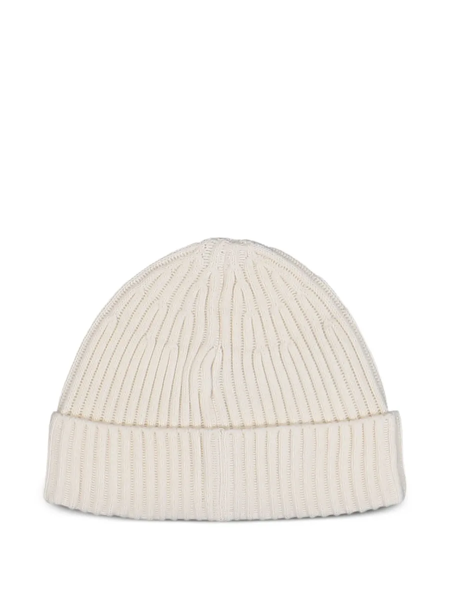 ribbed logo-patch beanie hat 4