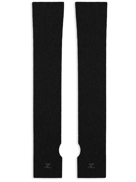 ribbed wool mittens