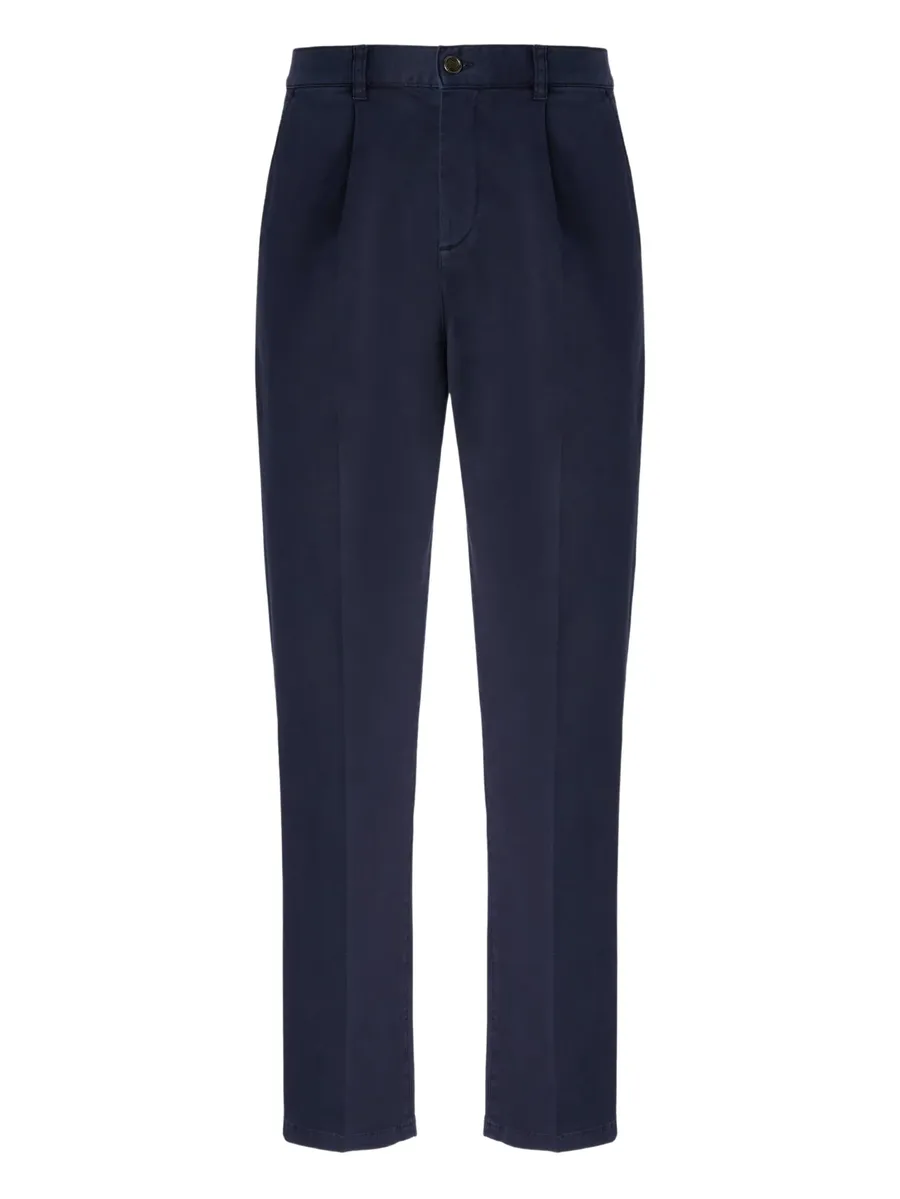 embroidered-monogram chino pants 2