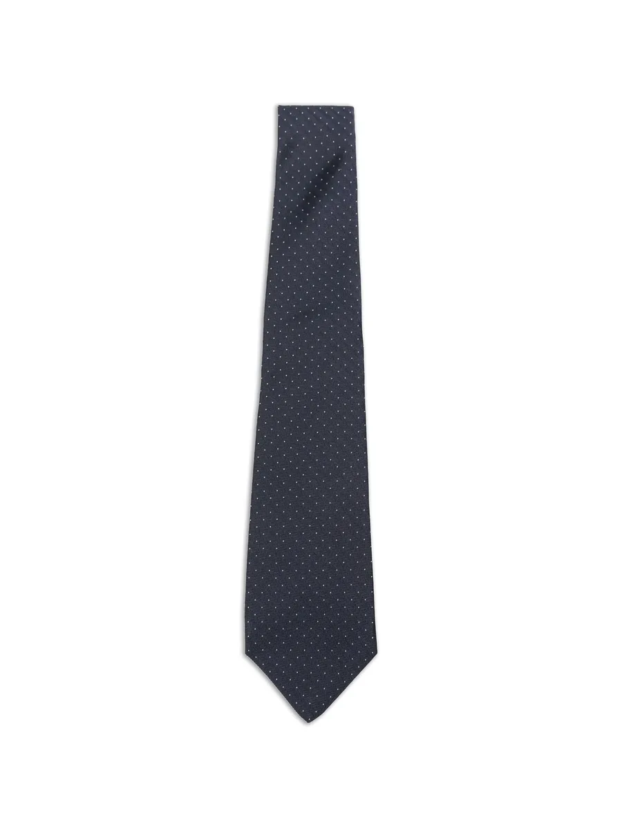 polka-dot herringbone-pattern tie 2