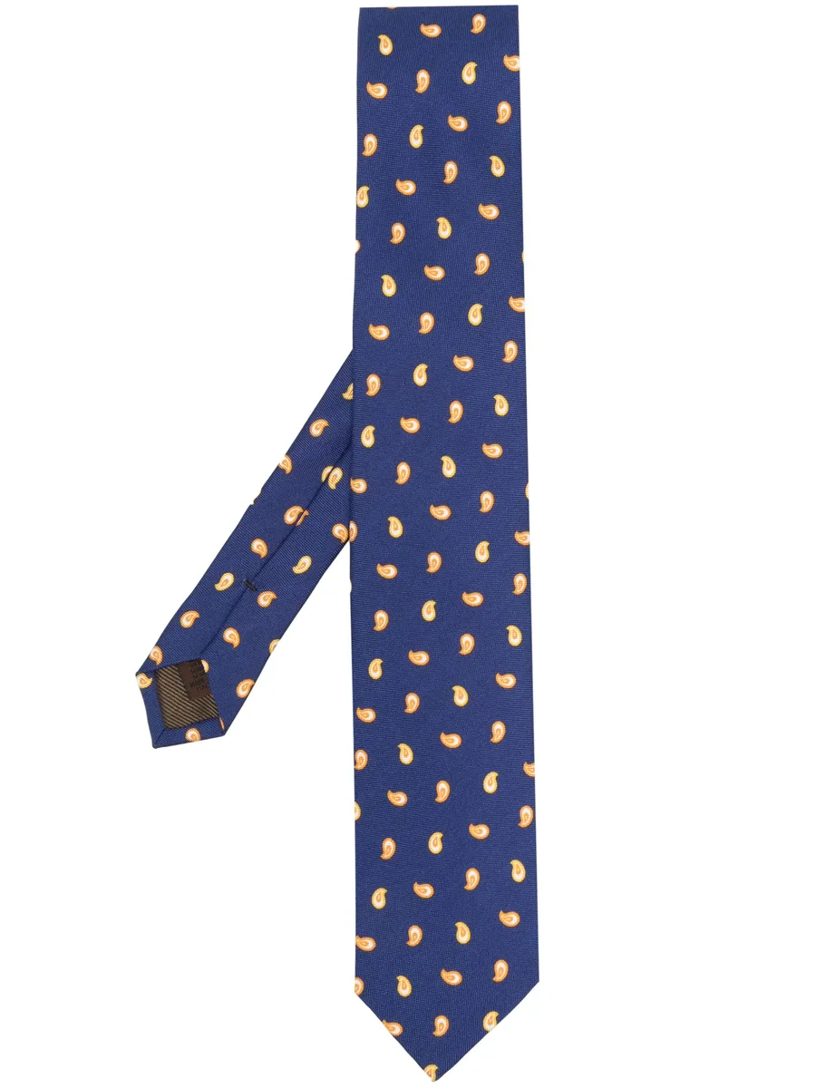 graphic-print silk tie 2