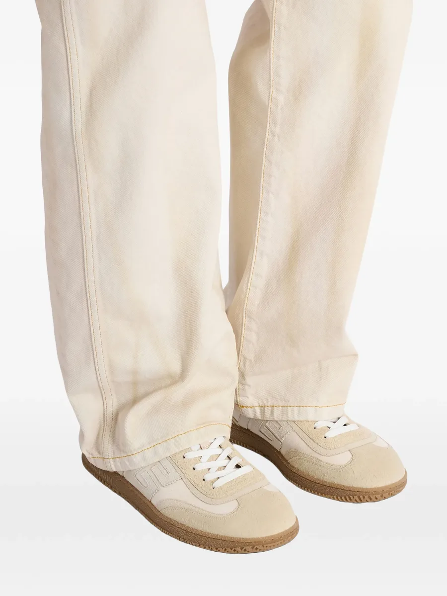 Swan lace-up logo-detail sneakers 14