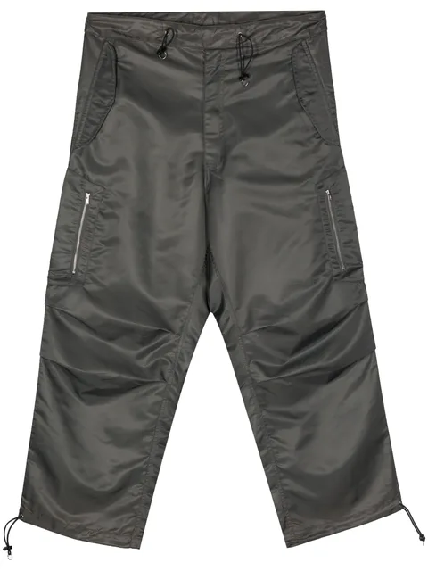 gathered-detail drawstring trousers