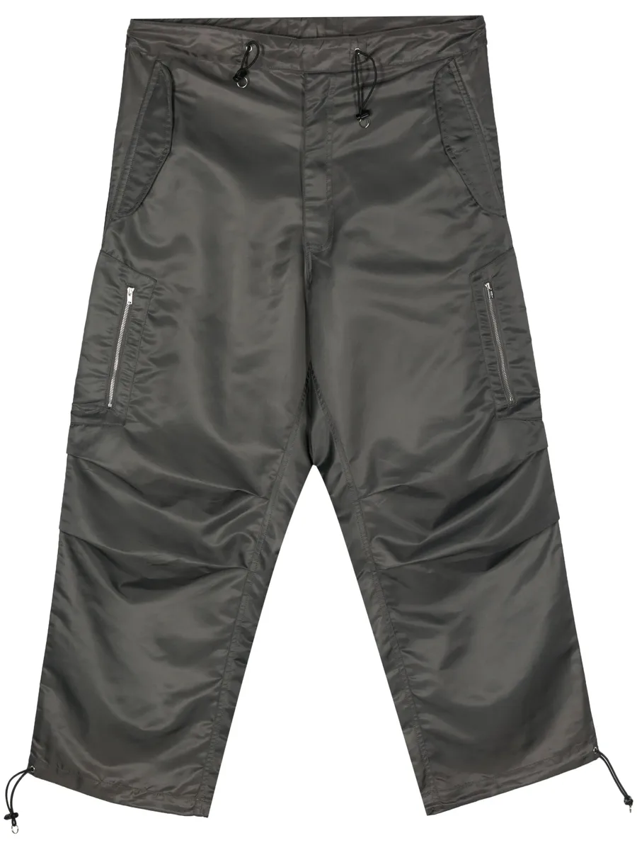 gathered-detail drawstring trousers 2