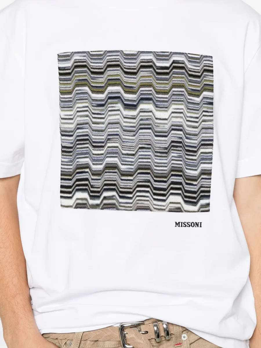 zigzag-patch T-shirt 9