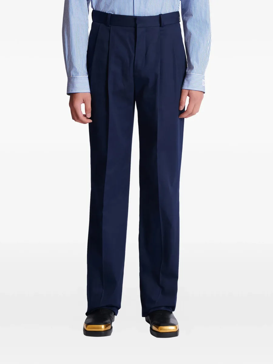darted twill trousers 9