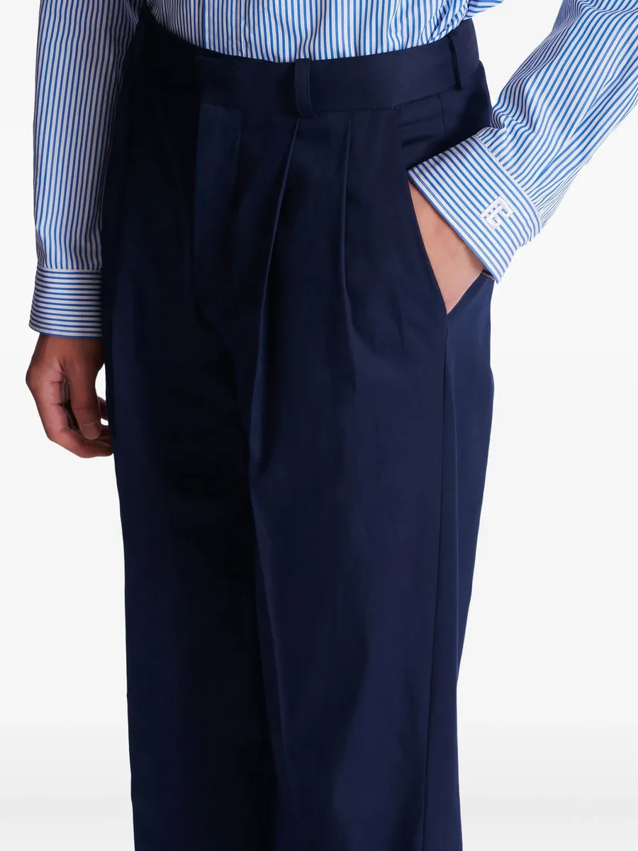 darted twill trousers 12