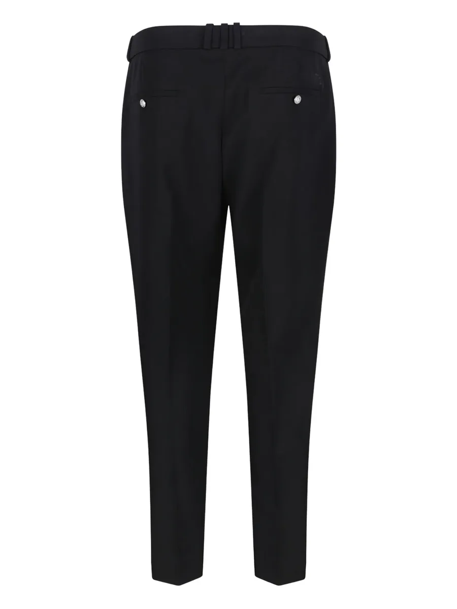 button-fastening wool trousers 4