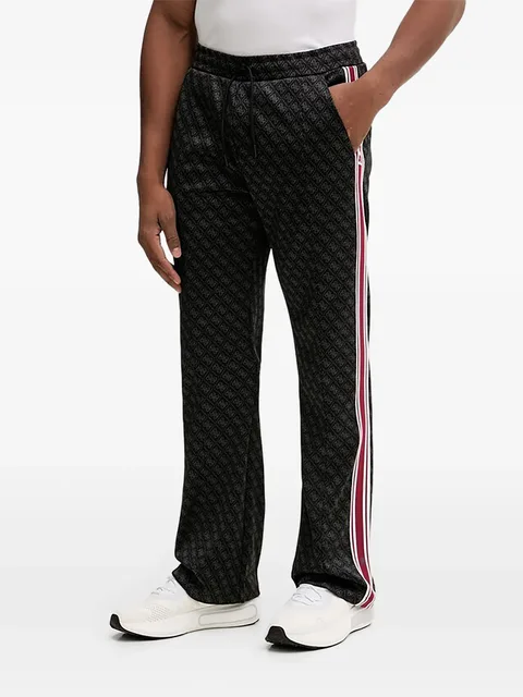 allover pattern striped trousers