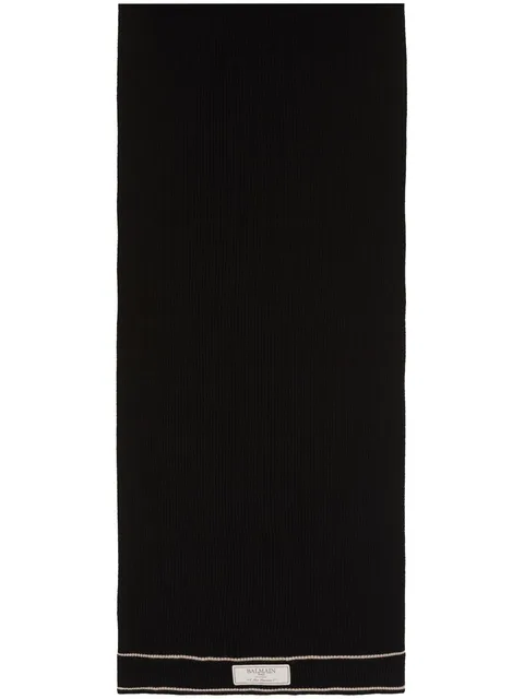 шарф из шерсти мериноса с нашивкой Label
