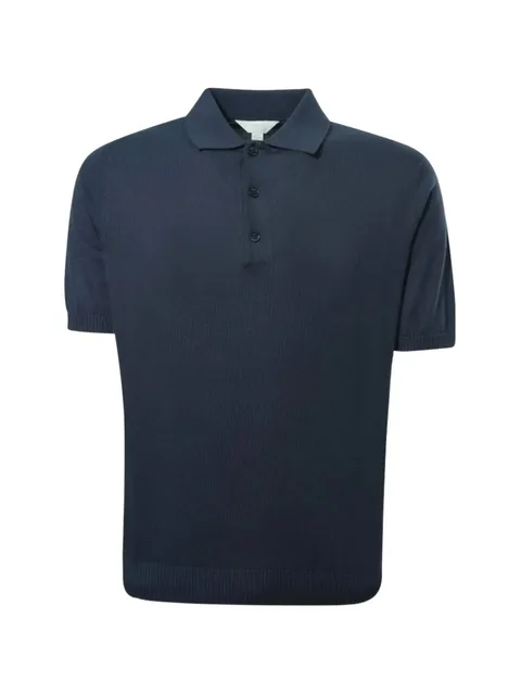 short-sleeve knitted polo shirt