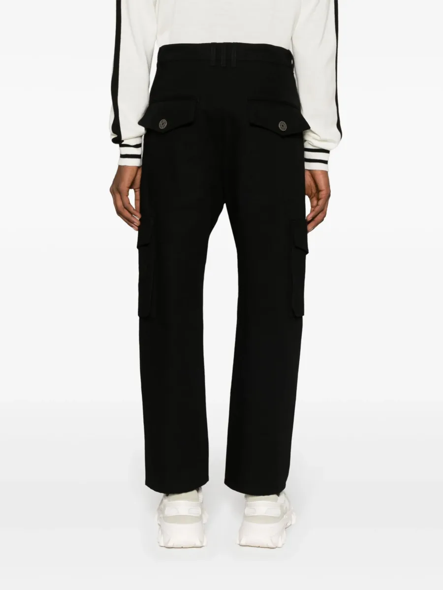 straight-leg canvas cargo trousers 8