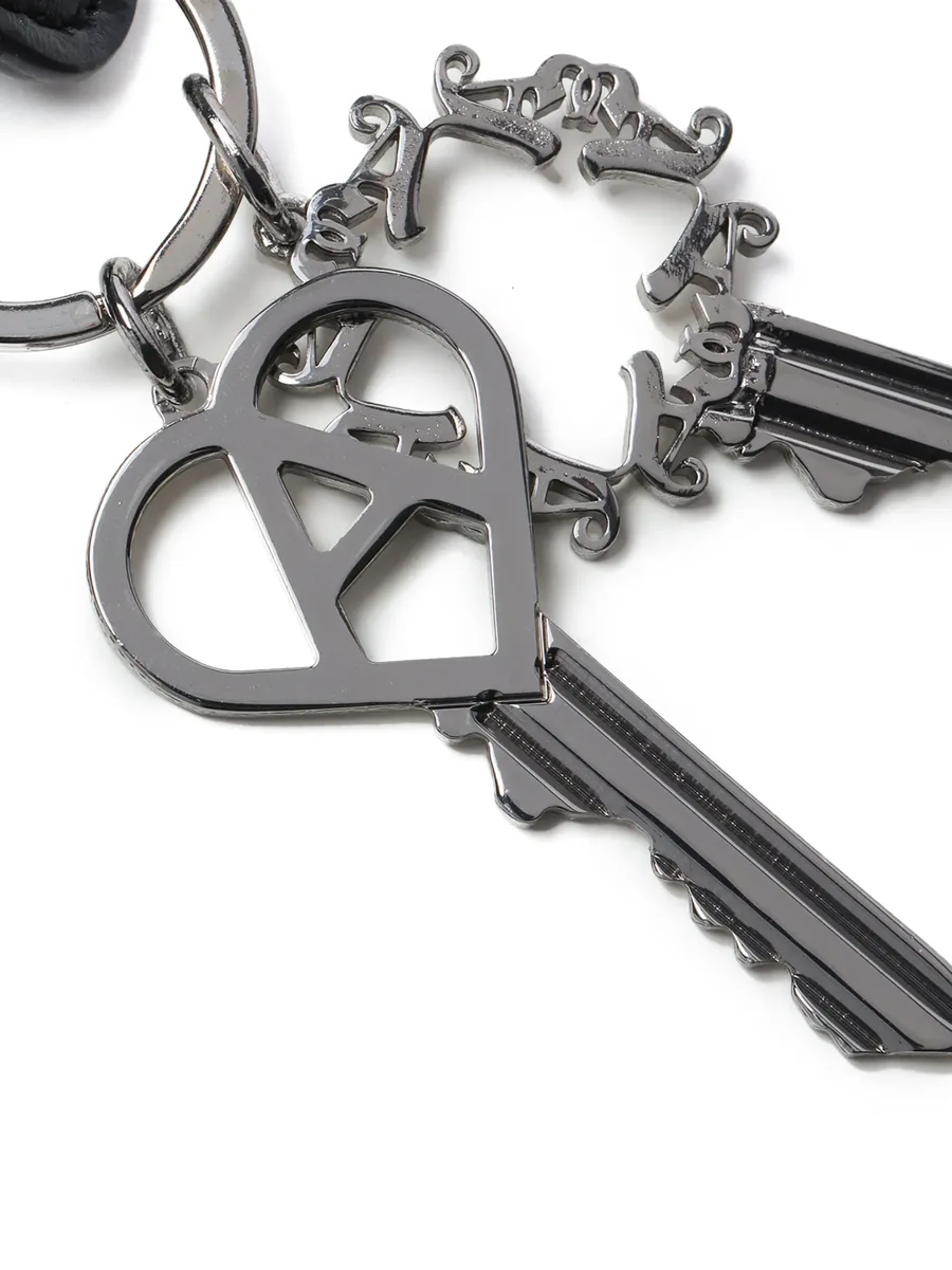 logo-lettering leather keyring 10