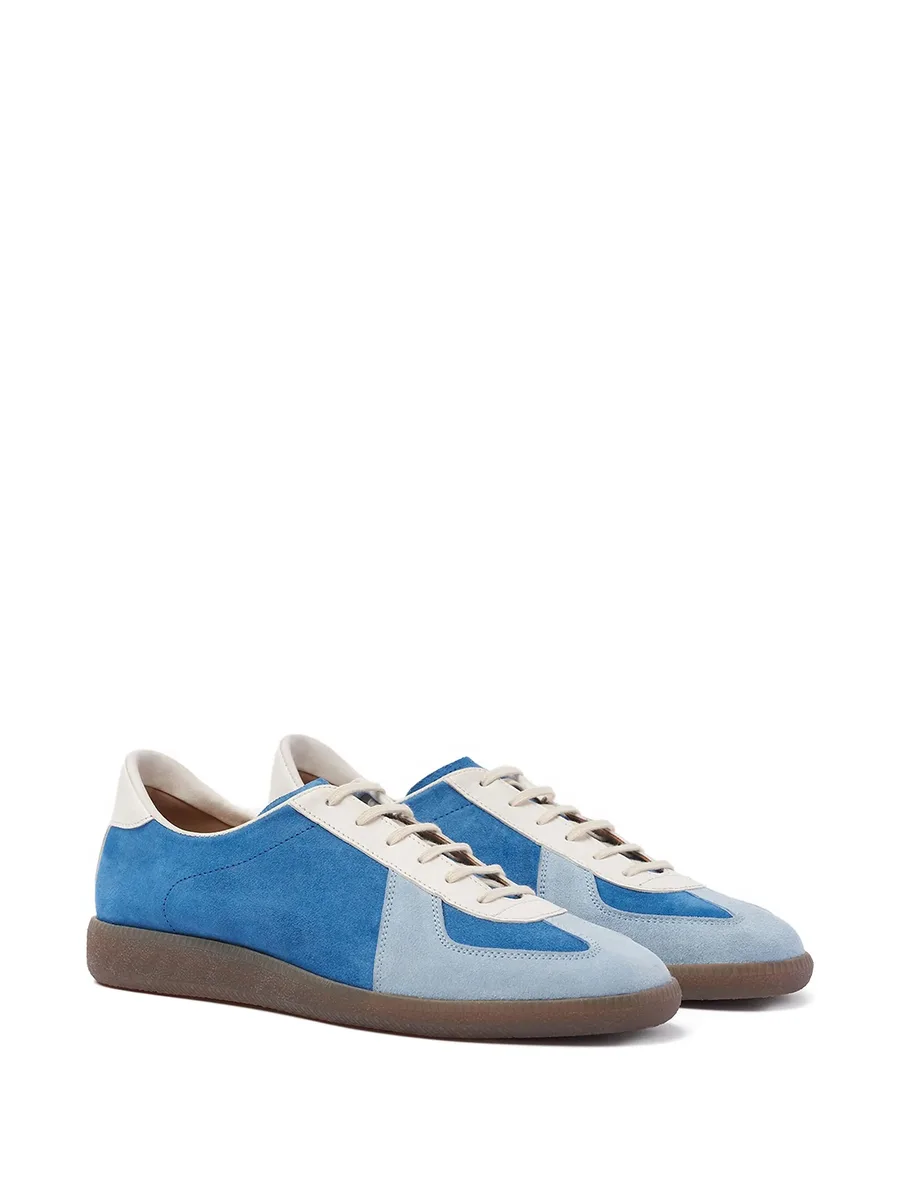 colour-blocked suede sneakers 3