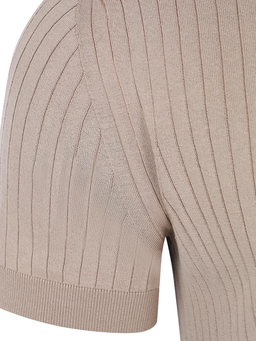 Makò ribbed-knit polo shirt 11