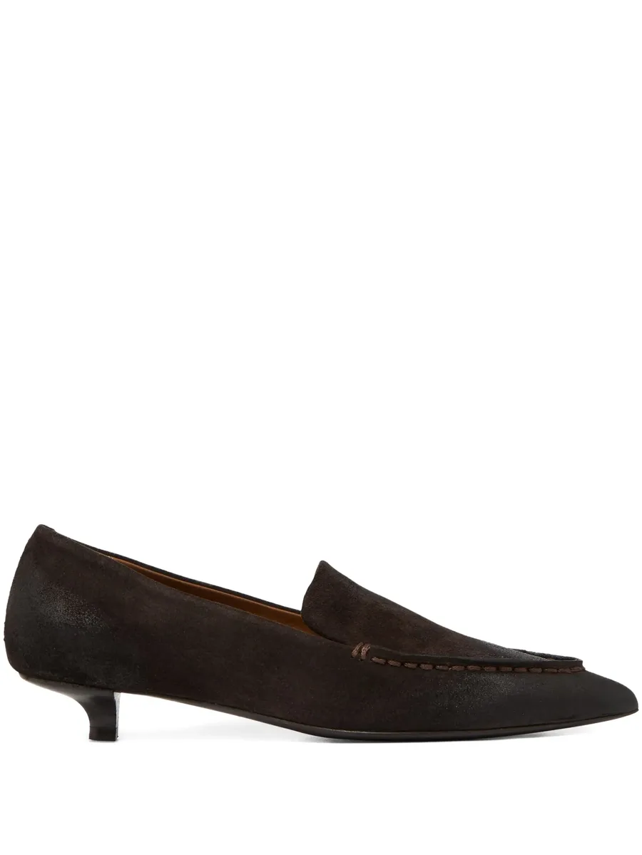 pointed-toe suede pumps 2