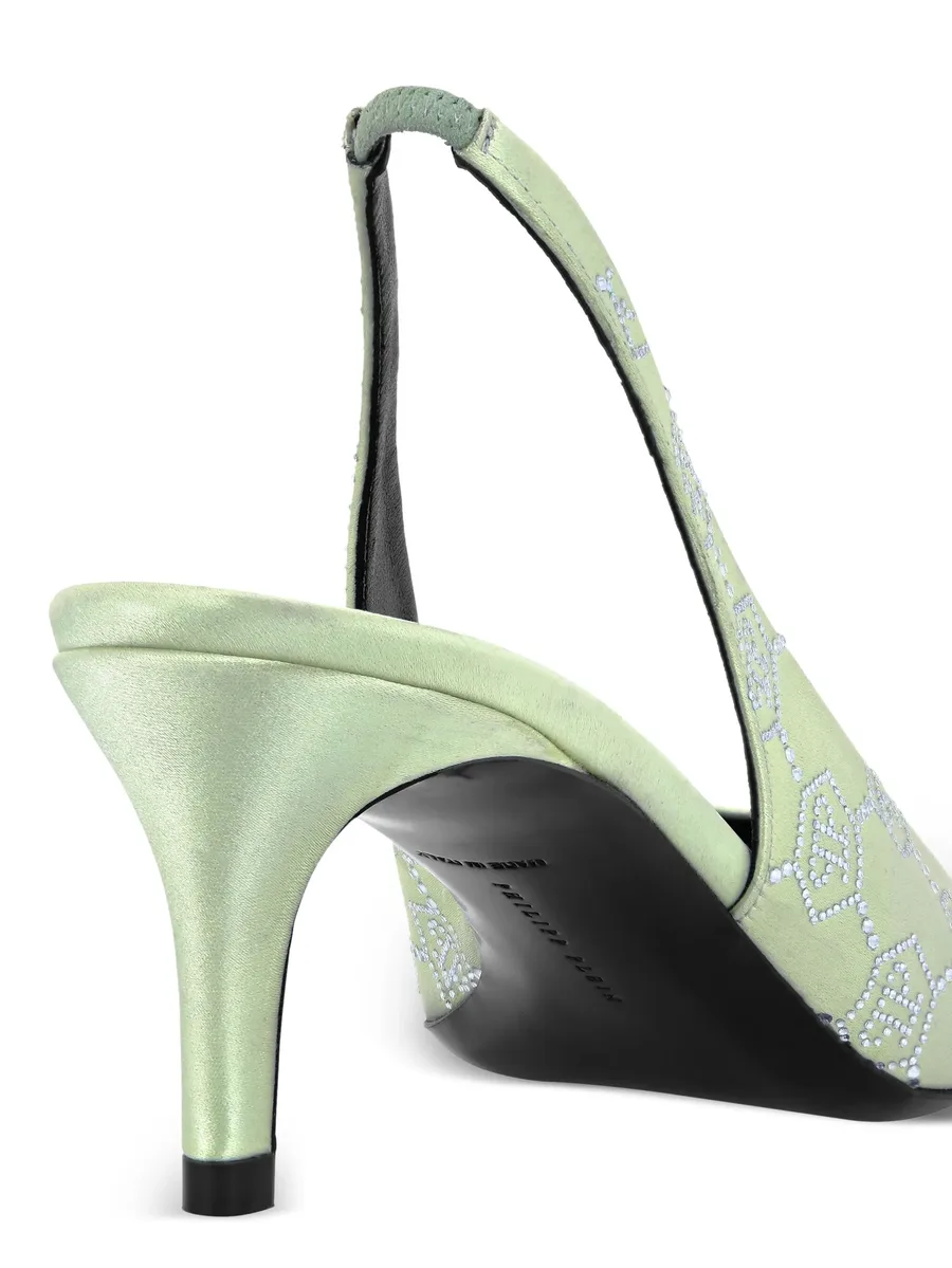 55mm rhinestone-monogram slingback pumps 5