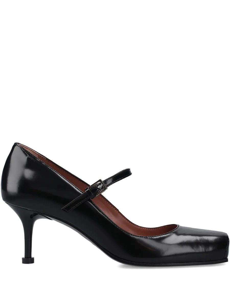square toe strap pumps 2