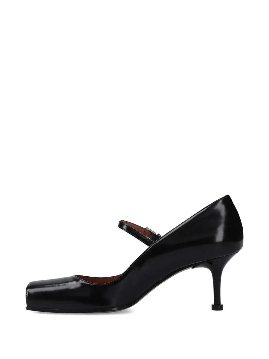 square toe strap pumps 9