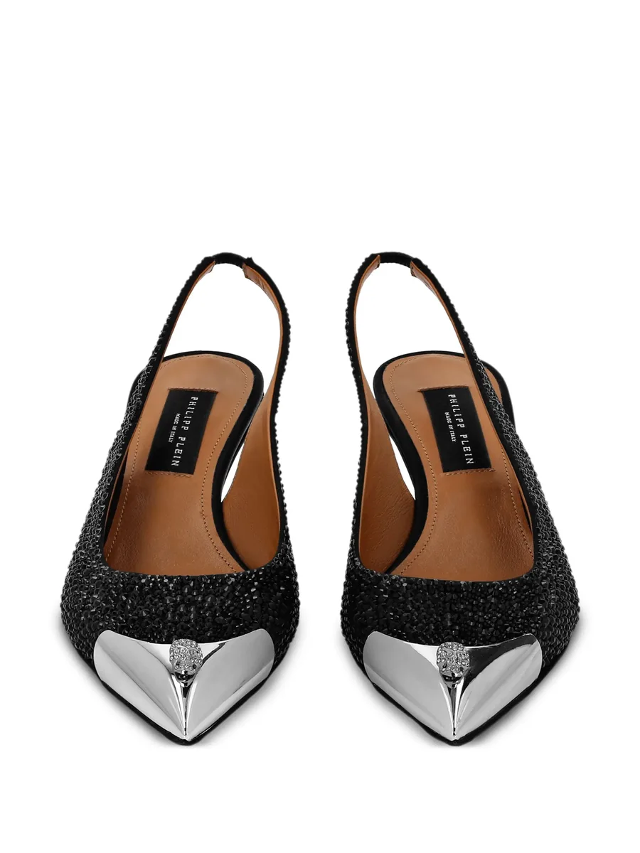 satin sllingback pumps mix strass 5