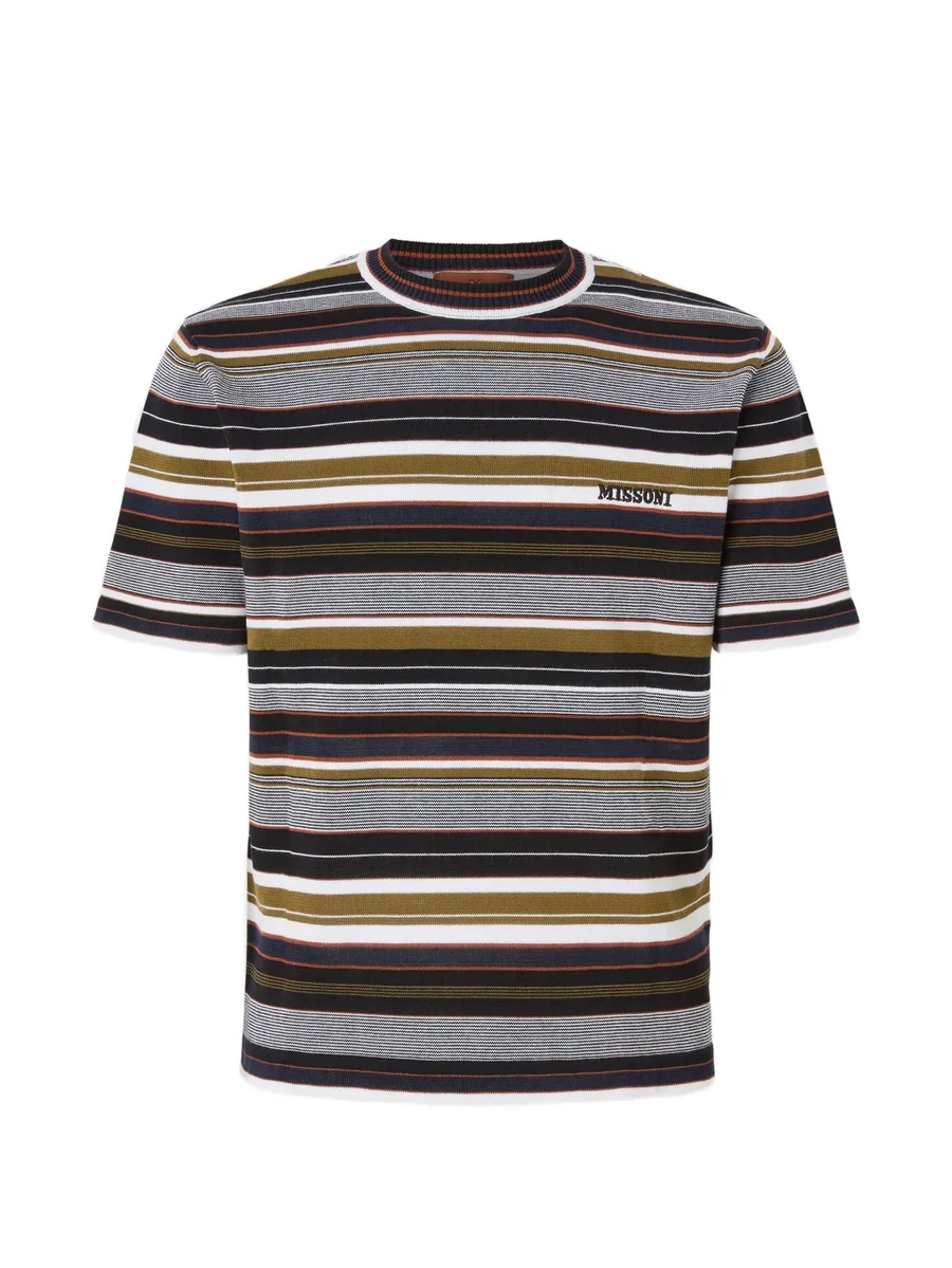 striped-pattern T-shirt 2