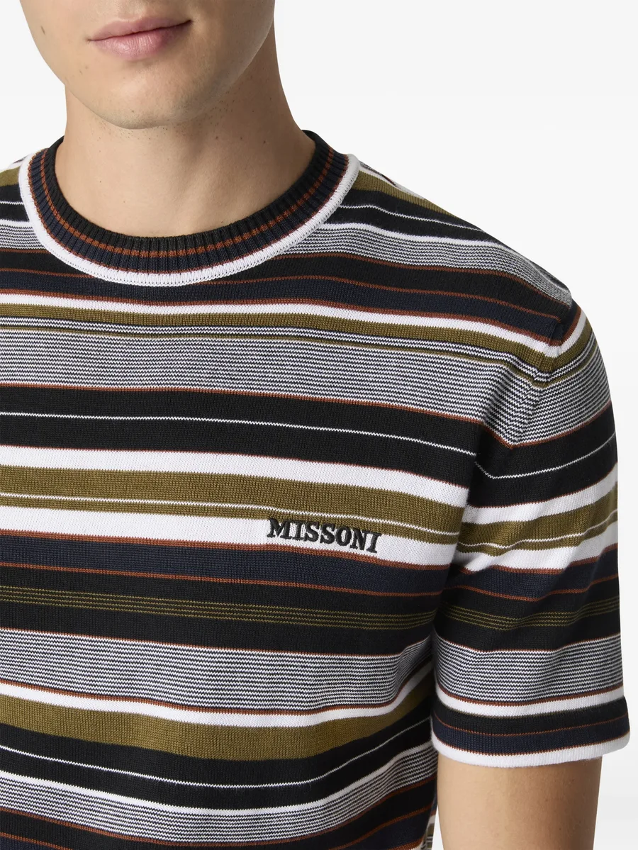 striped-pattern T-shirt 7