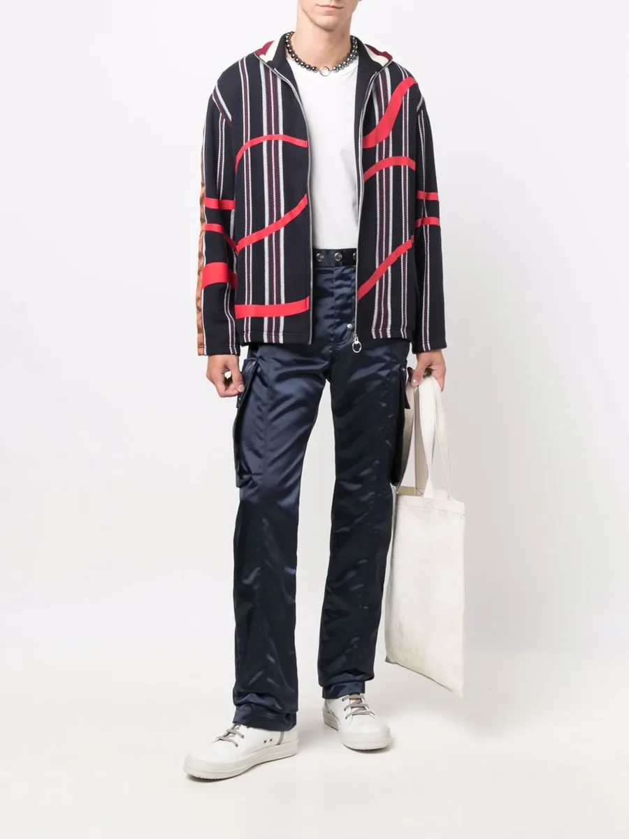 high-shine slim-cut trousers 3