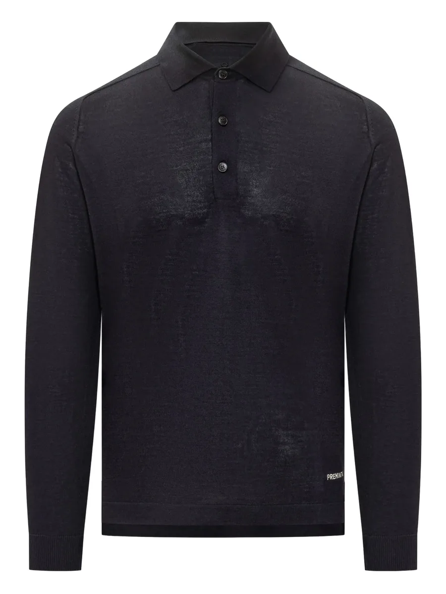 buttoned long-sleeve polo shirt 2