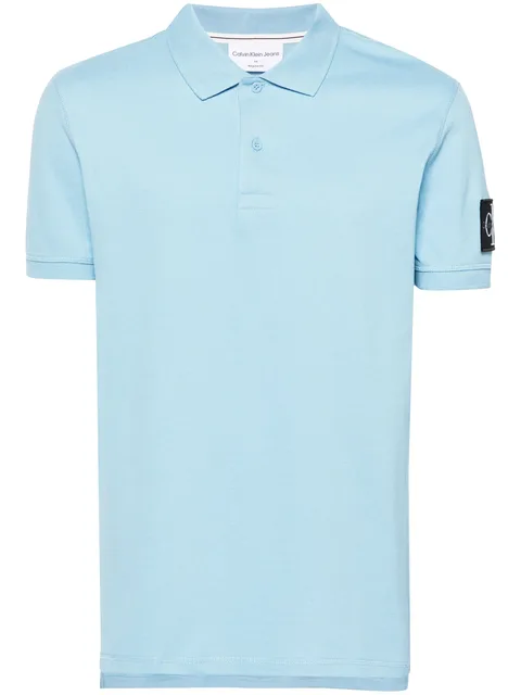 logo-patch piqué polo shirt