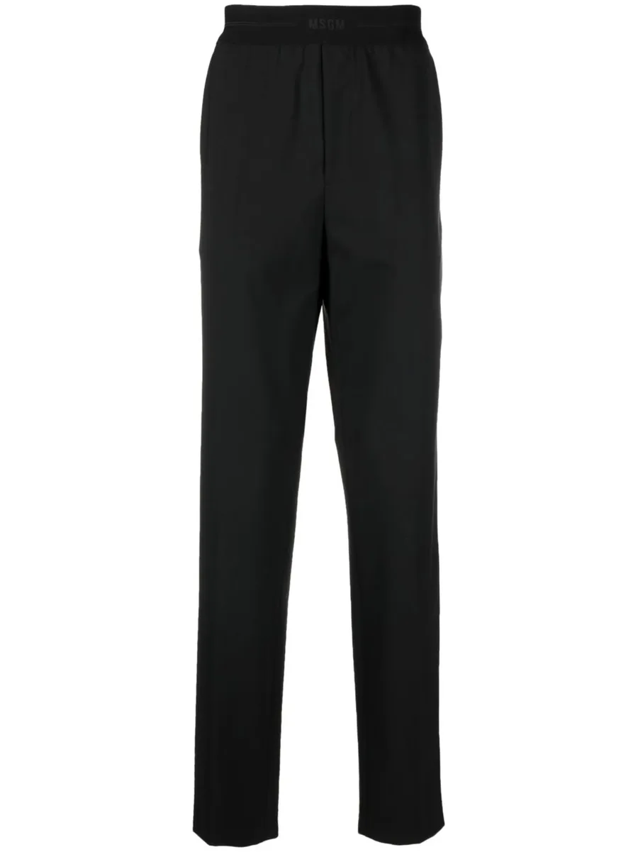 logo-waistband straight-leg trousers 2